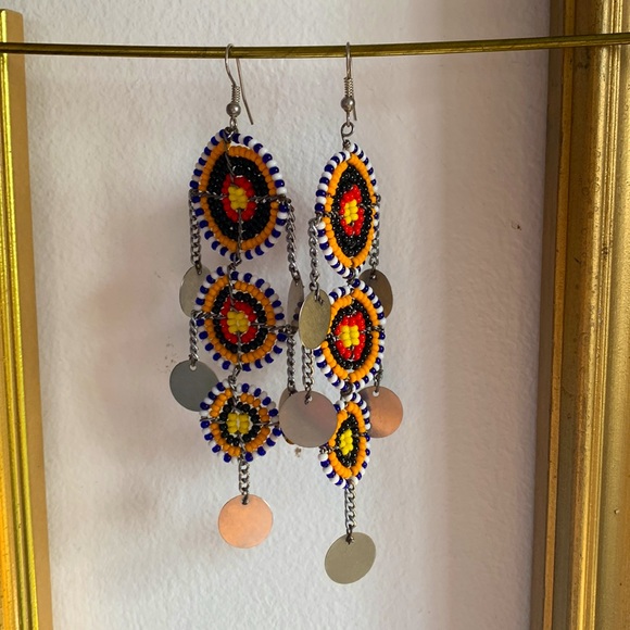 • Tanzanian Beaded Earrings • - Picture 1 of 3